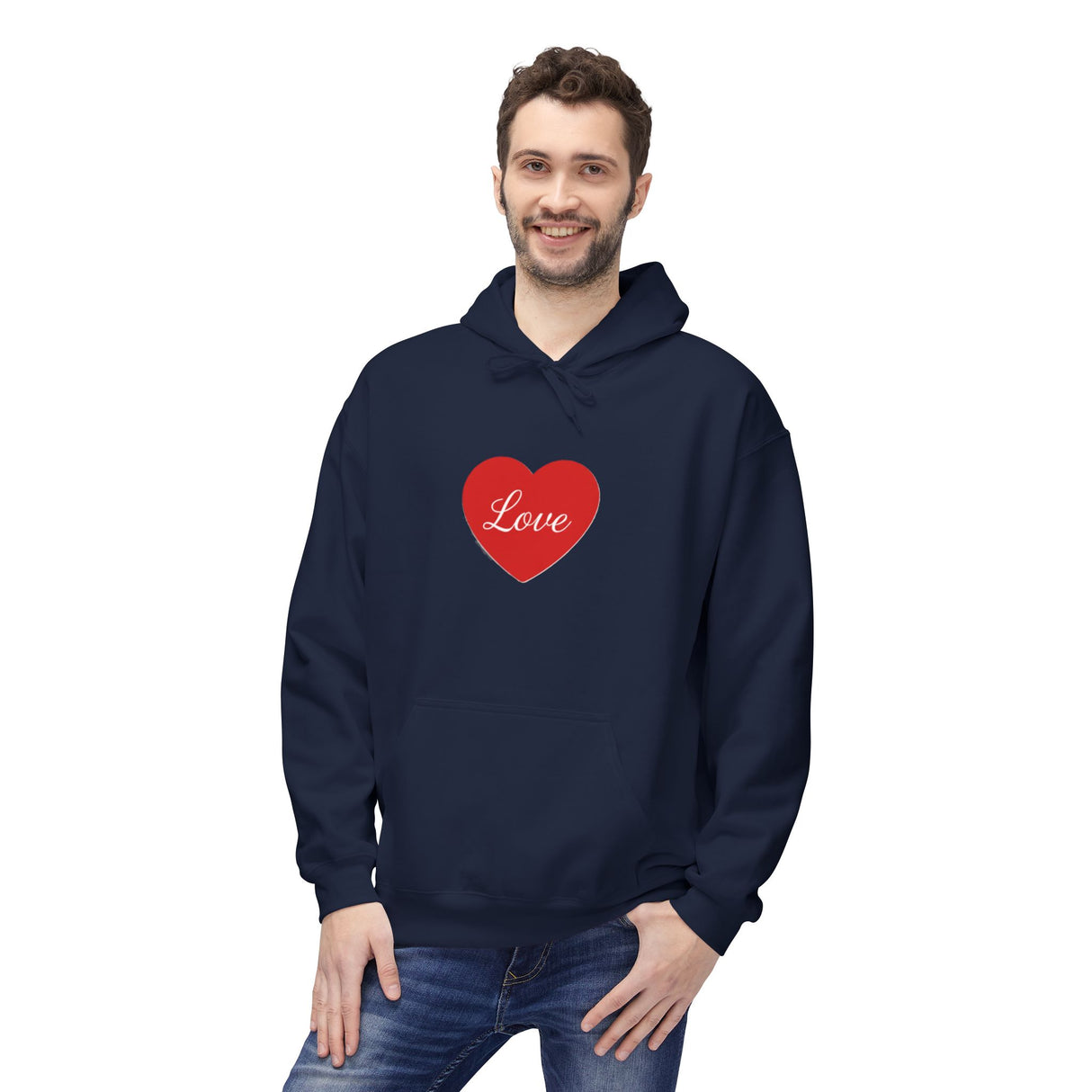 Love Heart Hoodie — Red Heart Graphic Pullover