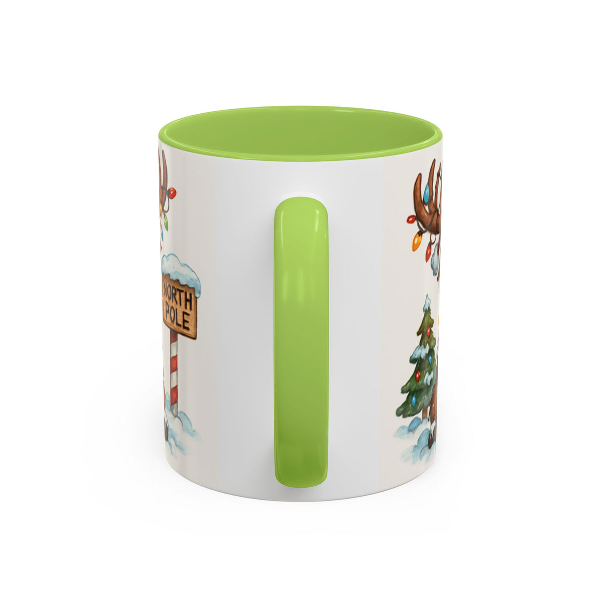 Beautifully vibrant Christmas Reindeer Coffee Mug that captures the essence of joyful winter celebrations.