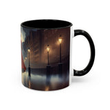 Microwave-safe Elegant Red Dress Coffee Mug with glossy finish, perfect for hot beverages.