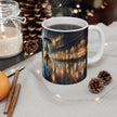 Attractive Women, Tower Bridge, Enthusiast Gift, Coffee Cup, Retro, Unique Pilot Mug, Glamour, Retro, Woman, Car, Dress, Red