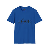 Love Script T-Shirt — Elegant Black Typography Tee for Everyday