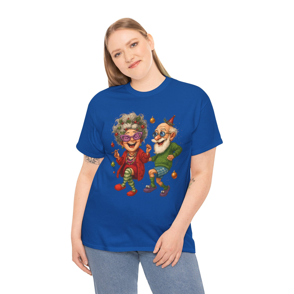 Heartwarming illustration of dancing seniors on the Dancing Seniors Illustration T‑Shirt.