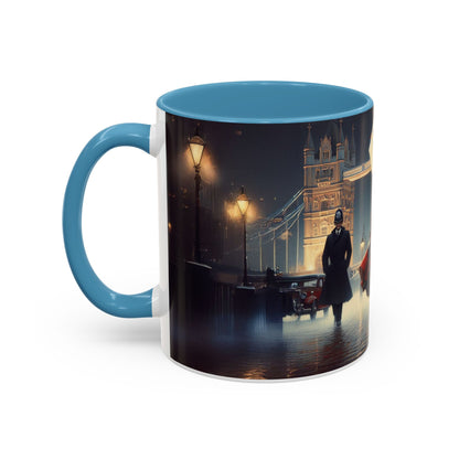 Elegant Red Dress Coffee Mug resting on a table, perfect for a stylish start to your day.