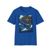 Adventure Compass T-Shirt alongside a compass and map, symbolizing the spirit of adventure and travel gifts.