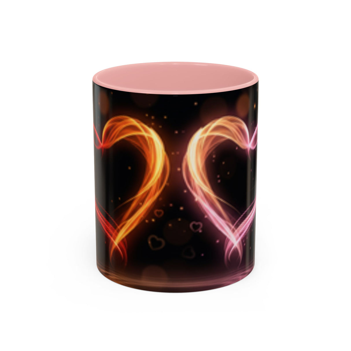 Neon Heart Accent Coffee Mug – Romantic Glow 11/15oz US