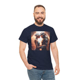 Romantic Sci-Fi Couple Tee — Futuristic Lovers Graphic T-Shirt ideal for expressing love for sci-fi in everyday wear.