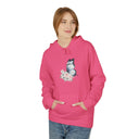 Butterfly Floral Hoodie — Watercolor Blue Butterfly with Pink Flowers US