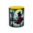 Elegant Cityscape Coffee Mug - 11oz showcasing its unique design and practical use.