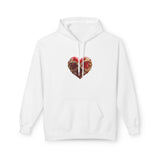 Rose Heart Hoodie — Vintage Floral Heart Graphic Pullover