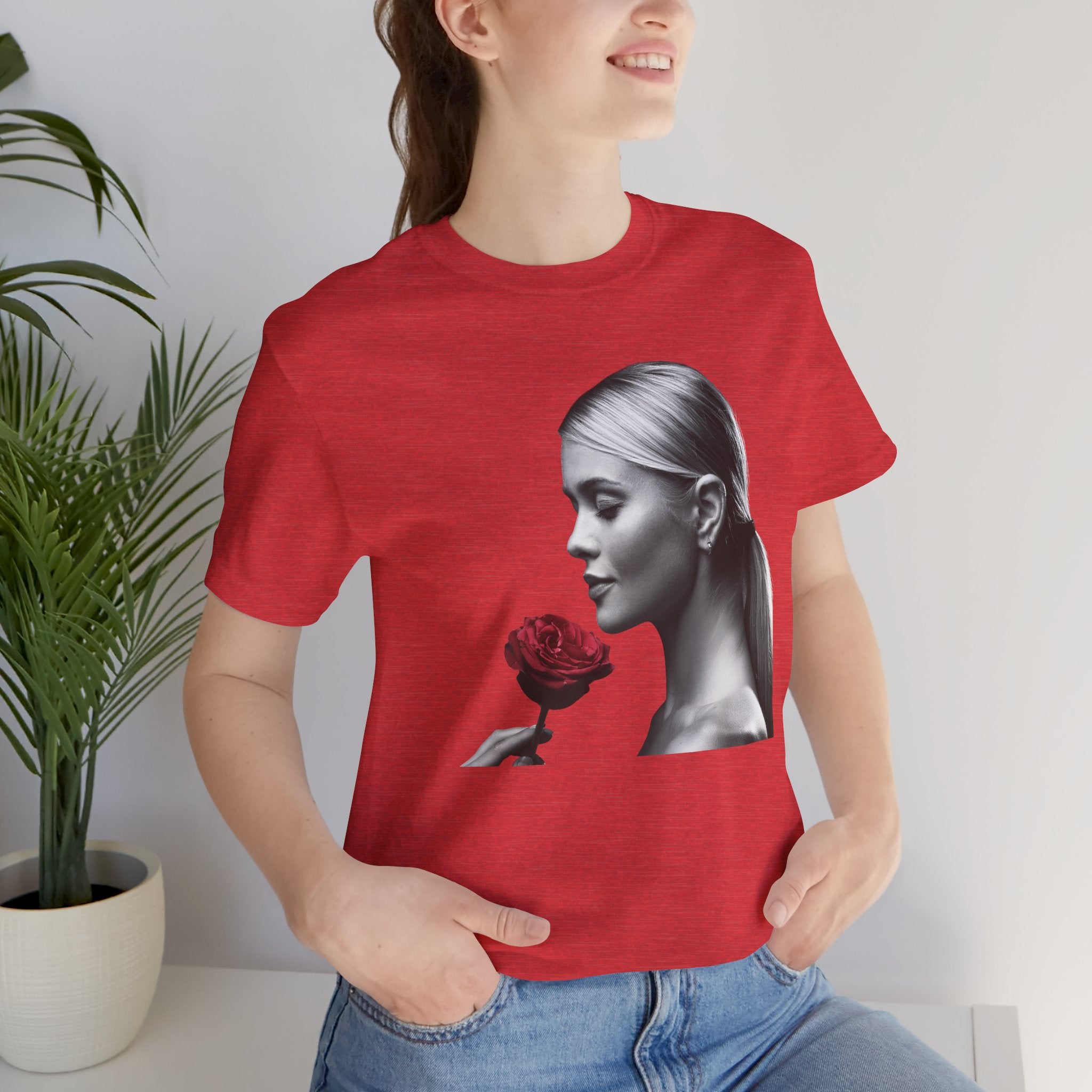 Elegant Rose Graphic Tee, Floral T-Shirt, Gift for Her, Casual Wear, Statement Top, Birthday Gift, Anniversary Gift