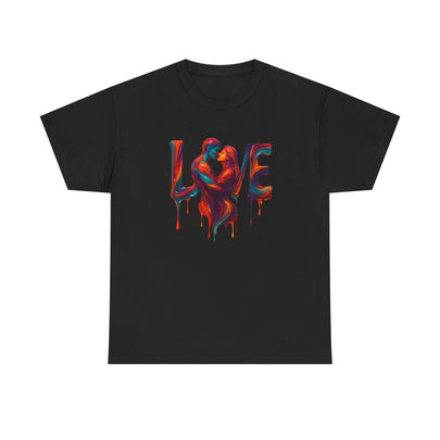 Love Heavy Cotton Tee For Him - Artful Expression for Couples, Gift for Anniversaries, Valentine's Day, Casual Wear, Art Lovers Tee
