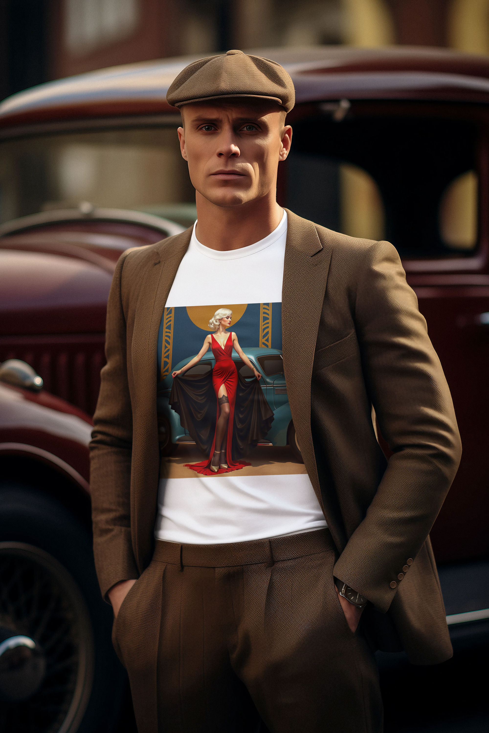 Retro Glamour T-Shirt showcasing a stylish design, perfect for casual wear.