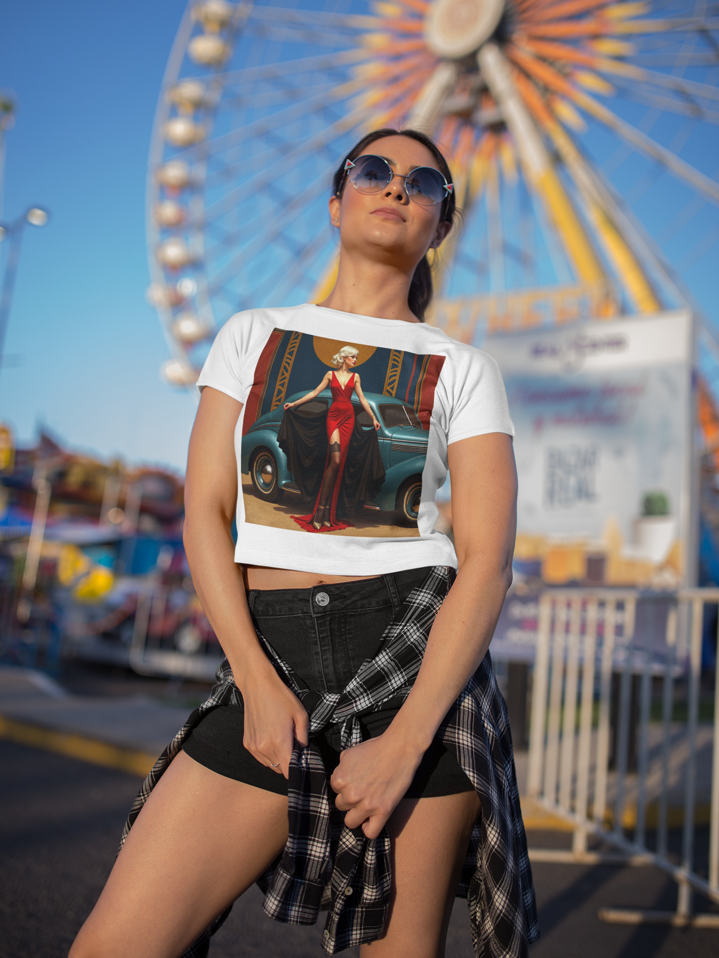Glamour T-Shirt for Her, Retro Fashion Tee, Stylish Casual Wear, Gift for Her, Trendy T-Shirt for Events