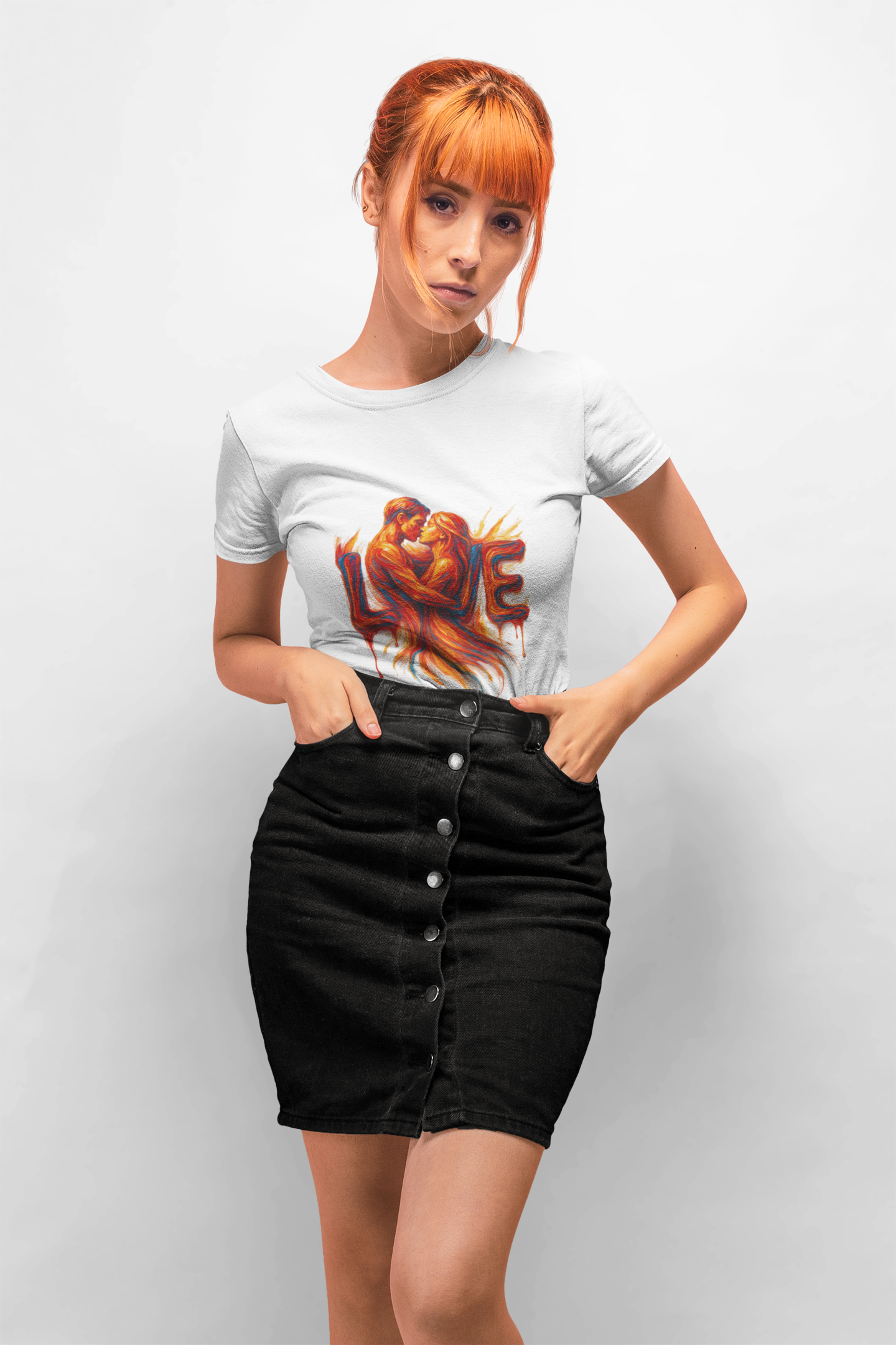 Love Embrace Unisex T-Shirt, Romantic Tee, Gift for Couples, Valentine's Day Apparel, Cute Love Shirt, Sweetheart Gift