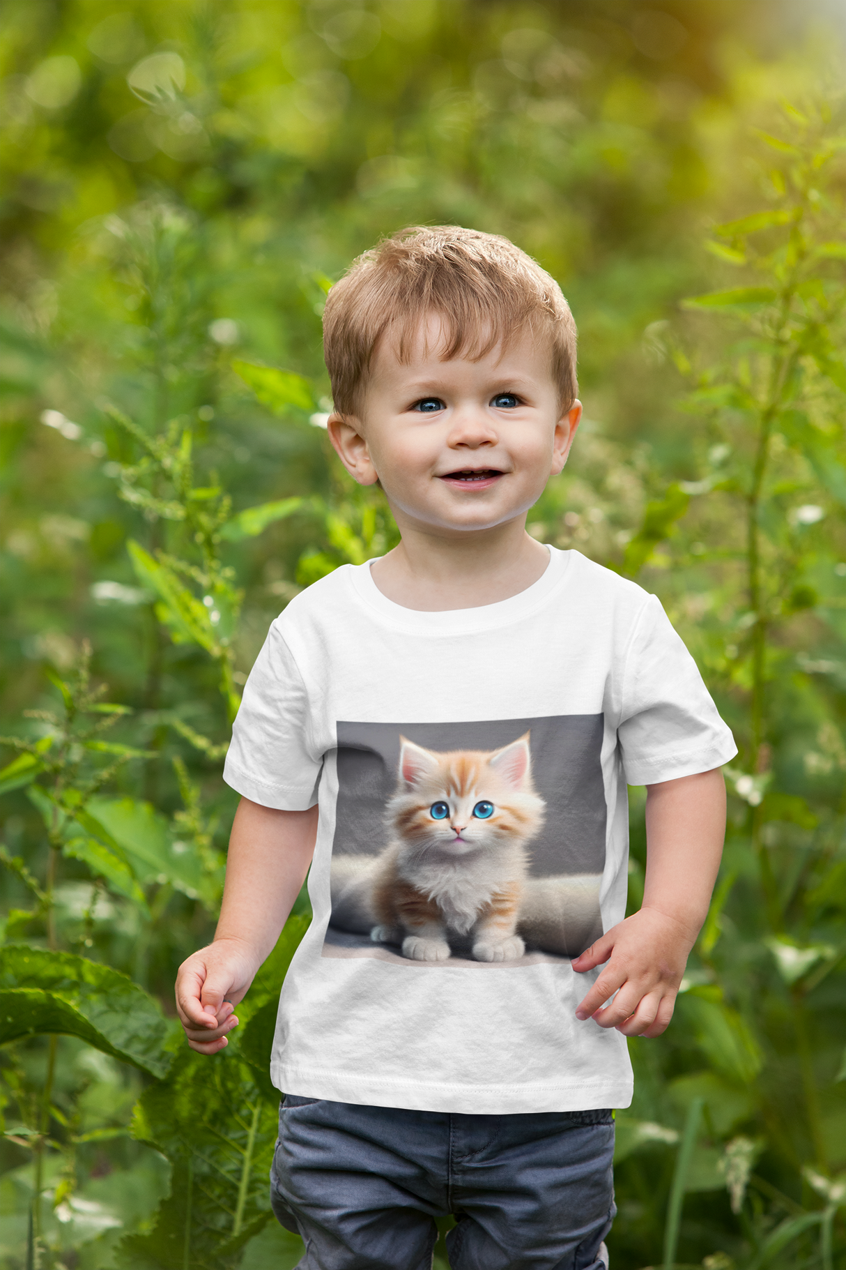 Adorable Kitten Toddler Tee featuring a cute cat design for kids, perfect for playdates and everyday wear.