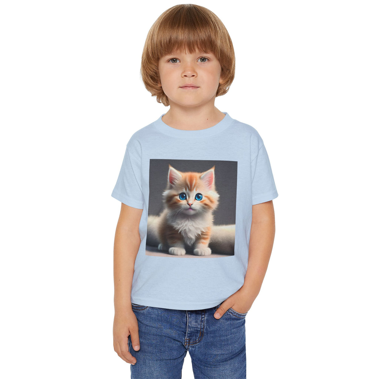 Adorable Kitten Toddler Tee designed for young cat lovers, showcasing a unique and fun fashion style for toddlers.