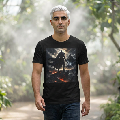 Dark Warrior Graphic T-Shirt  Black t-shirt with a warrior graphic on 