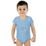 Infant Bodysuit "Grow Through It" Pastel Butterfly Baby Onesie