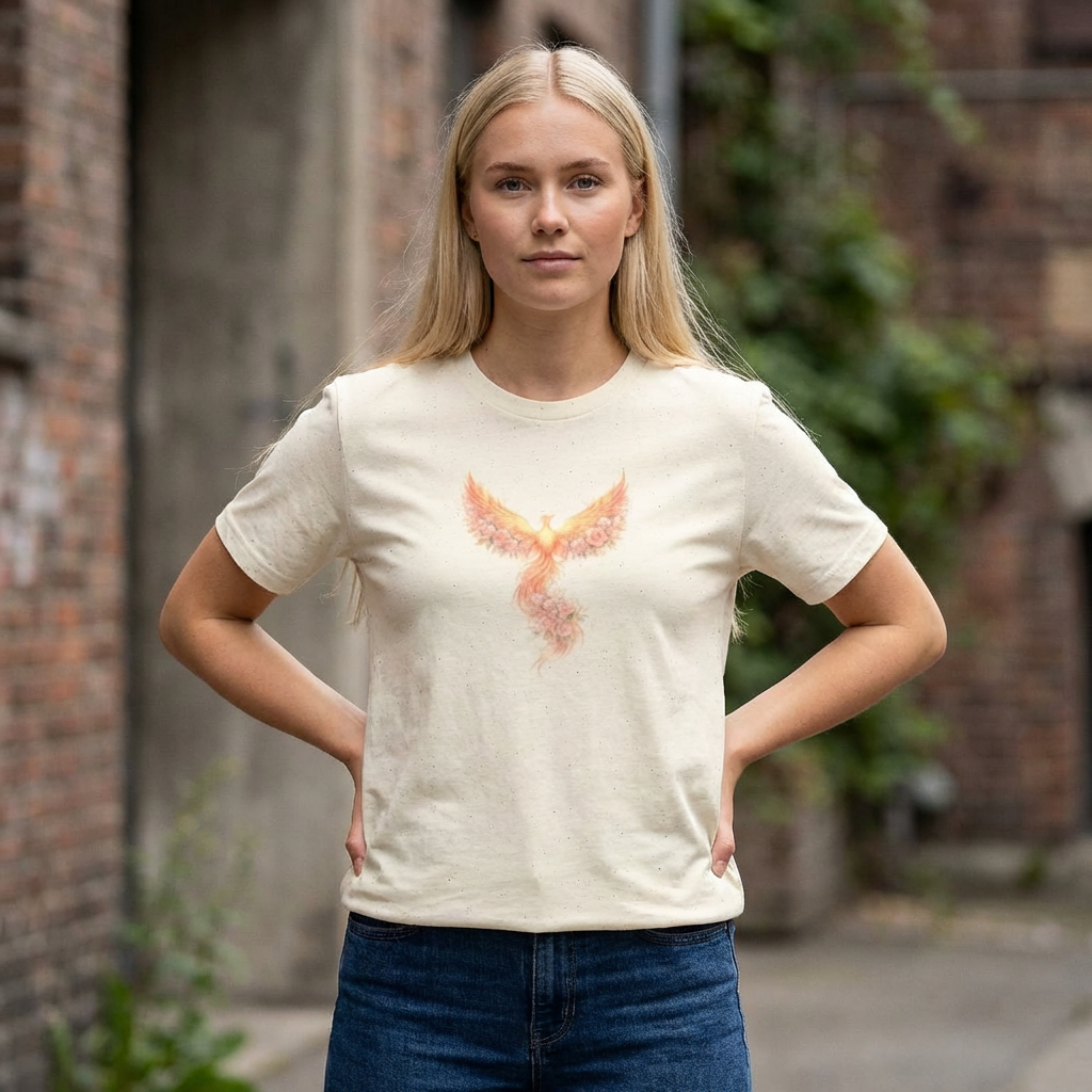 Phoenix Flame Watercolor Graphic T-Shirt