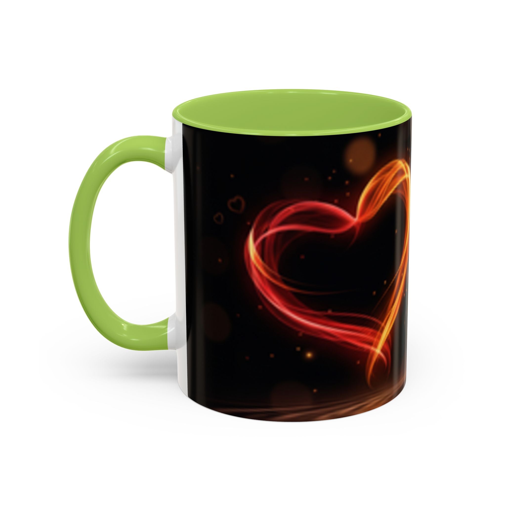 Neon Heart Accent Coffee Mug – Romantic Glow 11/15oz US