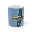 Mustang Airplane Mug, Aviation Enthusiast Gift, Pilot Coffee Cup, Retro Flight Decor, Unique Pilot Mug