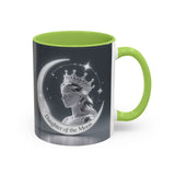 Daughter of the Moon Accent Coffee Mug — Celestial Crowned Woman 11/15oz US