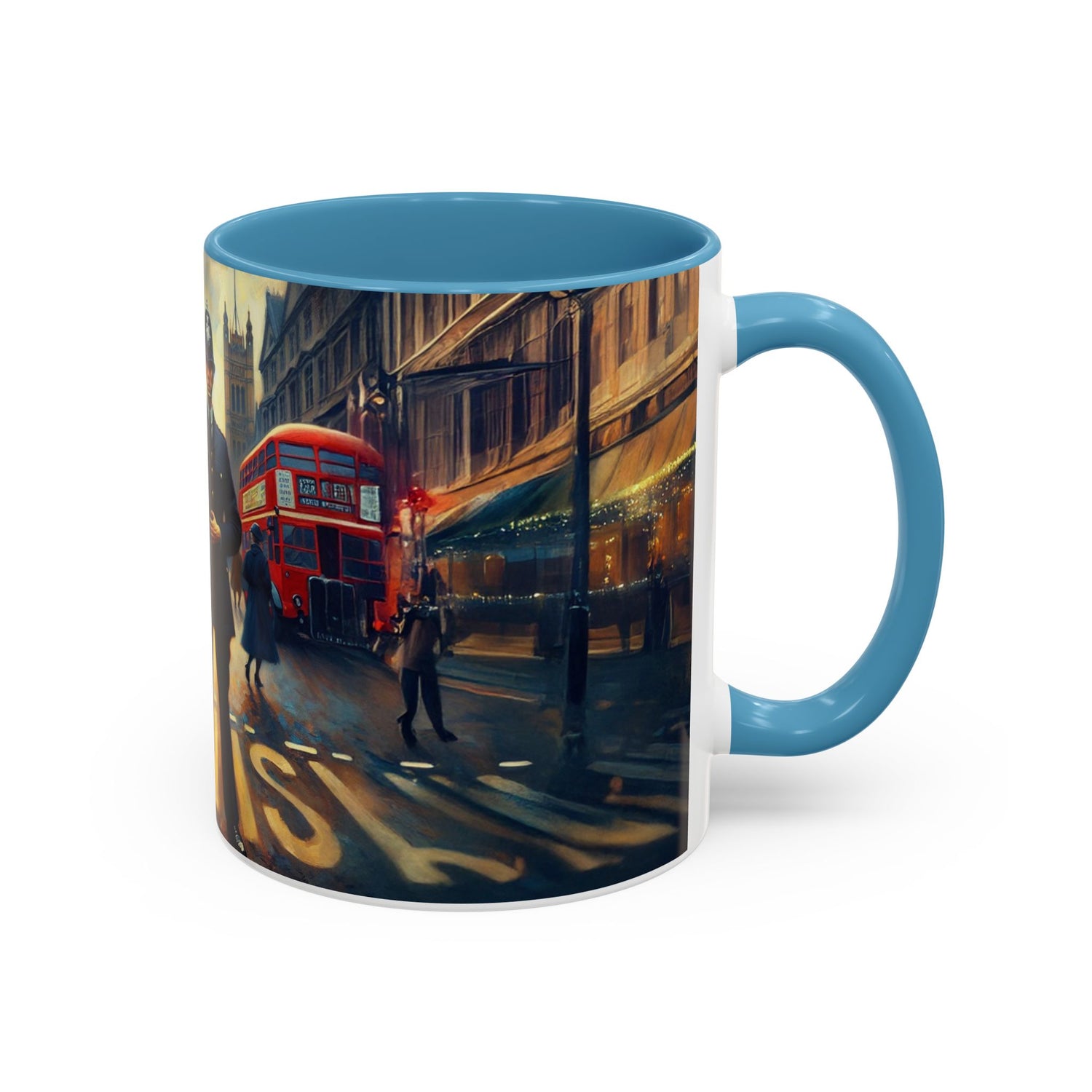 Chic Vintage-Inspired Cityscape Accent Coffee Mug - 11oz &amp; 15oz enhancing daily coffee rituals.