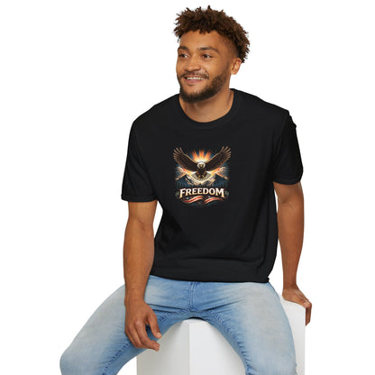  Freedom Eagle T-Shirt featuring a bold eagle graphic and the word &
