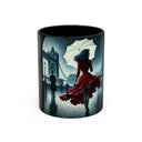 Elegant Cityscape Coffee Mug - 11oz featuring a vibrant city skyline design.