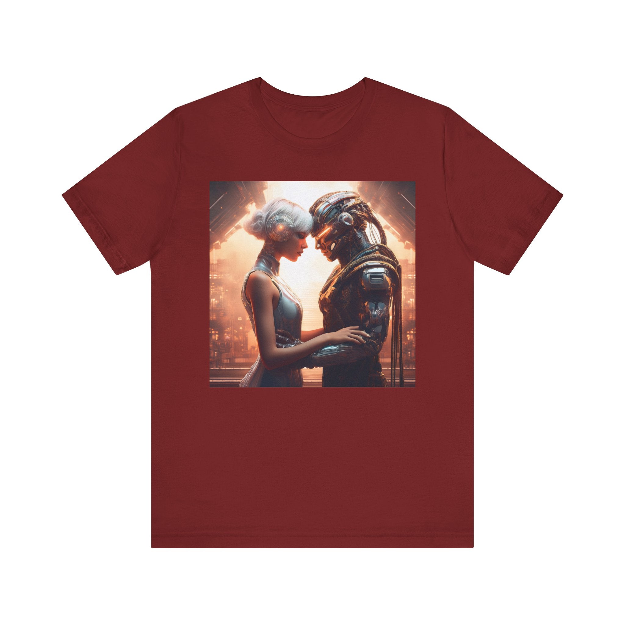Futuristic Love Tee | Sci-Fi Enthusiast Shirt, Unisex Graphic Tee, Gift for Him, Casual Wear, Geeky Apparel
