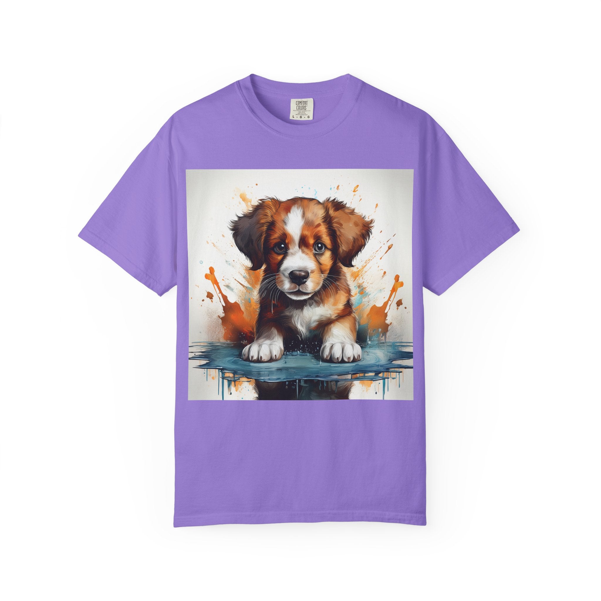 Puppy Stylish Women T-Shirt, Retro Fashion Tee, Stylish Casual Wear, Gift for Her, Trendy T-Shirt for Events