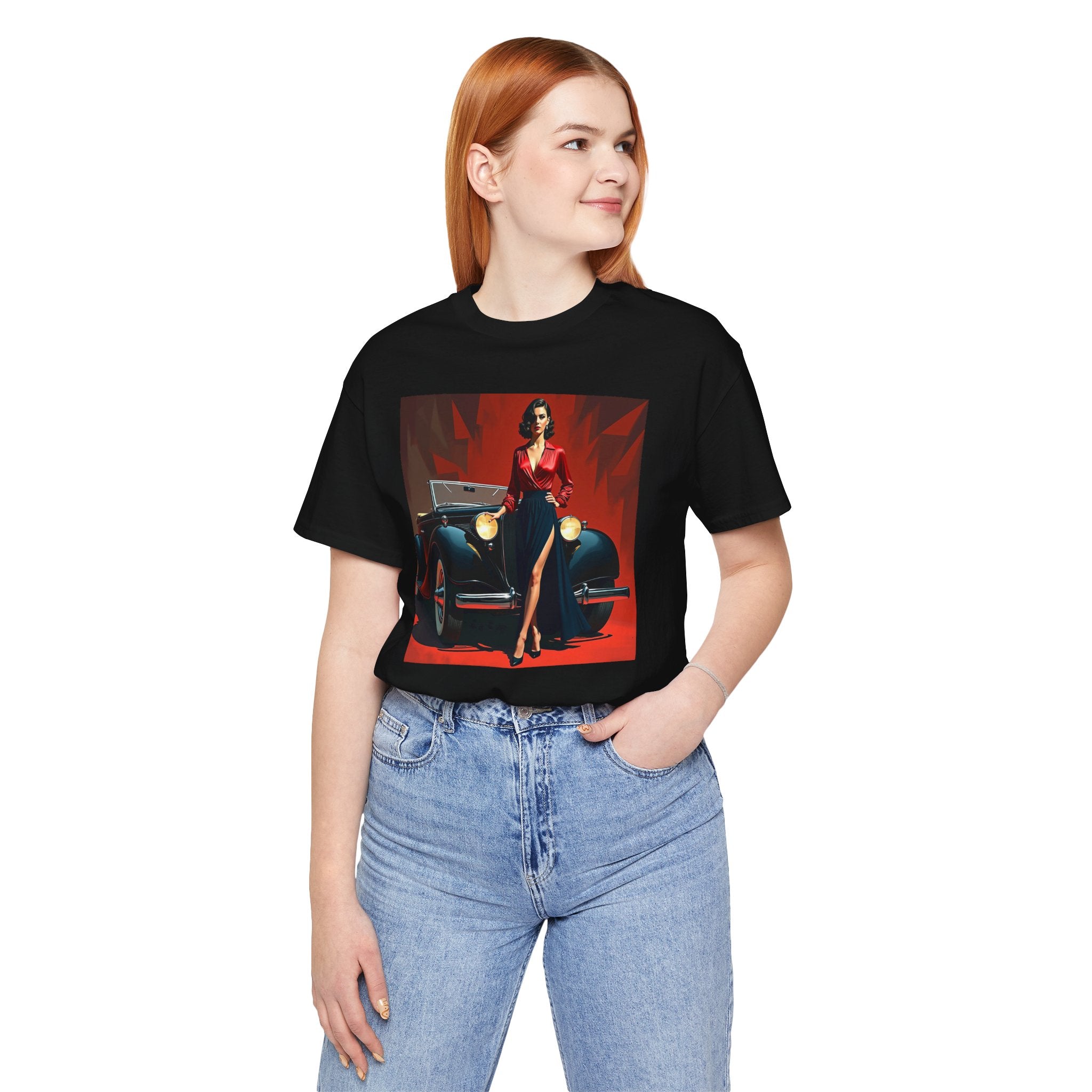 Retro Glamour Classic Tee, Vintage Car Shirt, Fashion Tee for Car Lovers, Unisex Graphic Shirt, Perfect Gift for Retro Enthusiasts