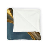 Person wrapped in the Cozy In Style Soft Polyester Blanket while reading a book in a cozy nook, emphasizing its warmth and comfort.