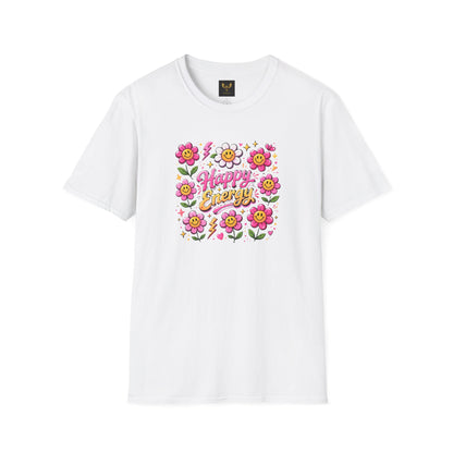 Happy Earth Floral Graphic T-Shirt day graphic design close up