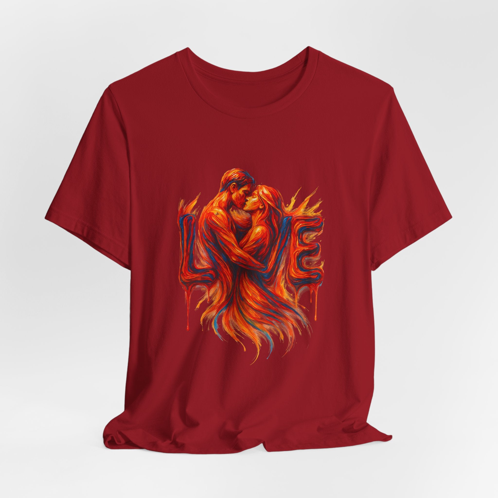 Love Embrace Unisex T-Shirt, Romantic Tee, Gift for Couples, Valentine's Day Apparel, Cute Love Shirt, Sweetheart Gift