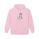 Butterfly Floral Hoodie — Watercolor Blue Butterfly with Pink Flowers US