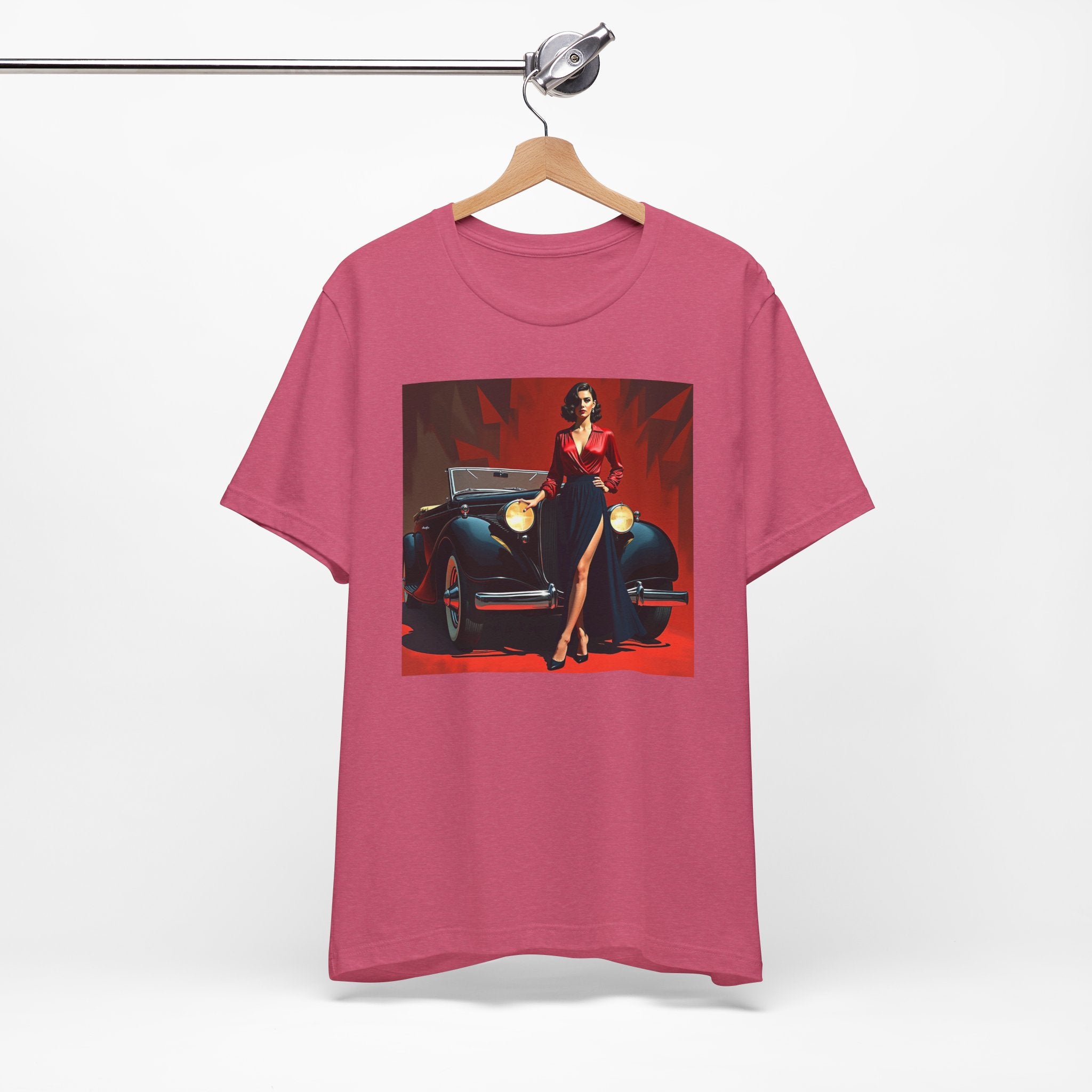 Retro Glamour Classic Tee, Vintage Car Shirt, Fashion Tee for Car Lovers, Unisex Graphic Shirt, Perfect Gift for Retro Enthusiasts