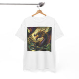 Dragon Compass Graphic Tee displayed on a hanger, highlighting its relaxed design and crew neckline.