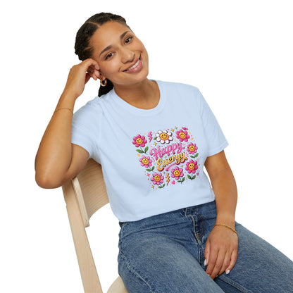 Happy Earth Floral Graphic T-Shirt day graphic design close up