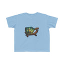 Whimsical Toddler Tee with Bottle Design displayed on a playful background, ideal for birthday and family gatherings.