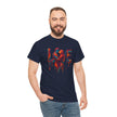 Love Heavy Cotton Tee For Him - Artful Expression for Couples, Gift for Anniversaries, Valentine's Day, Casual Wear, Art Lovers Tee