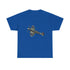 Detailed view of the classic-fit vintage WWII Spitfire Fighter Plane T-Shirt in natural lighting