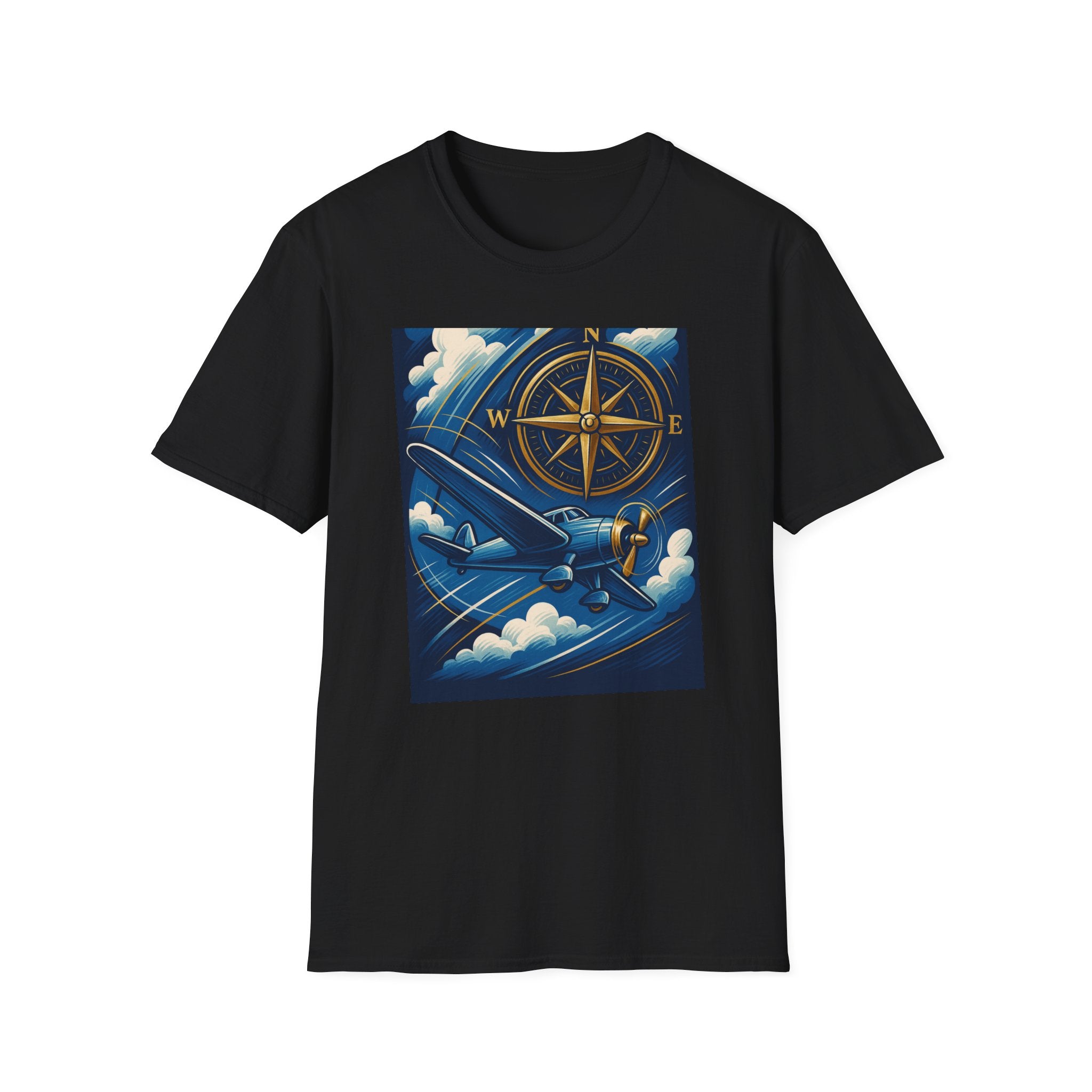Adventure Compass T-Shirt worn at a park, perfect for leisurely days exploring the outdoors.