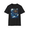 Adventure Compass T-Shirt worn at a park, perfect for leisurely days exploring the outdoors.