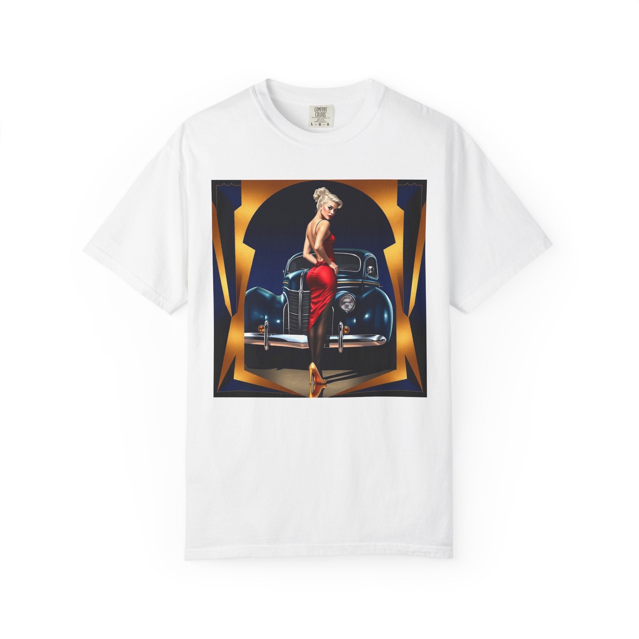 Flat lay of Stylish Glamour T-Shirt alongside accessories, perfect for fashion lovers.