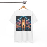 Cosmic Gateway Tee — Sci-Fi Sunset Portal Graphic T-Shirt folded neatly to show its versatility and relaxed fit.