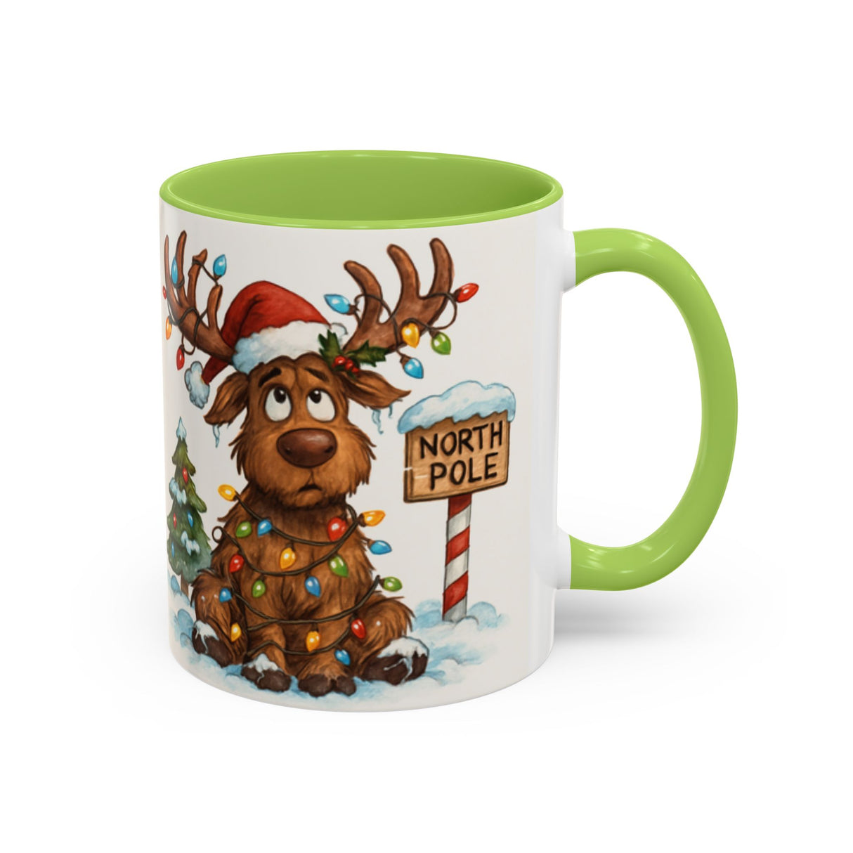 Eagerly awaited Christmas Reindeer Coffee Mug perfect for sipping cocoa and sharing joy during holidays.