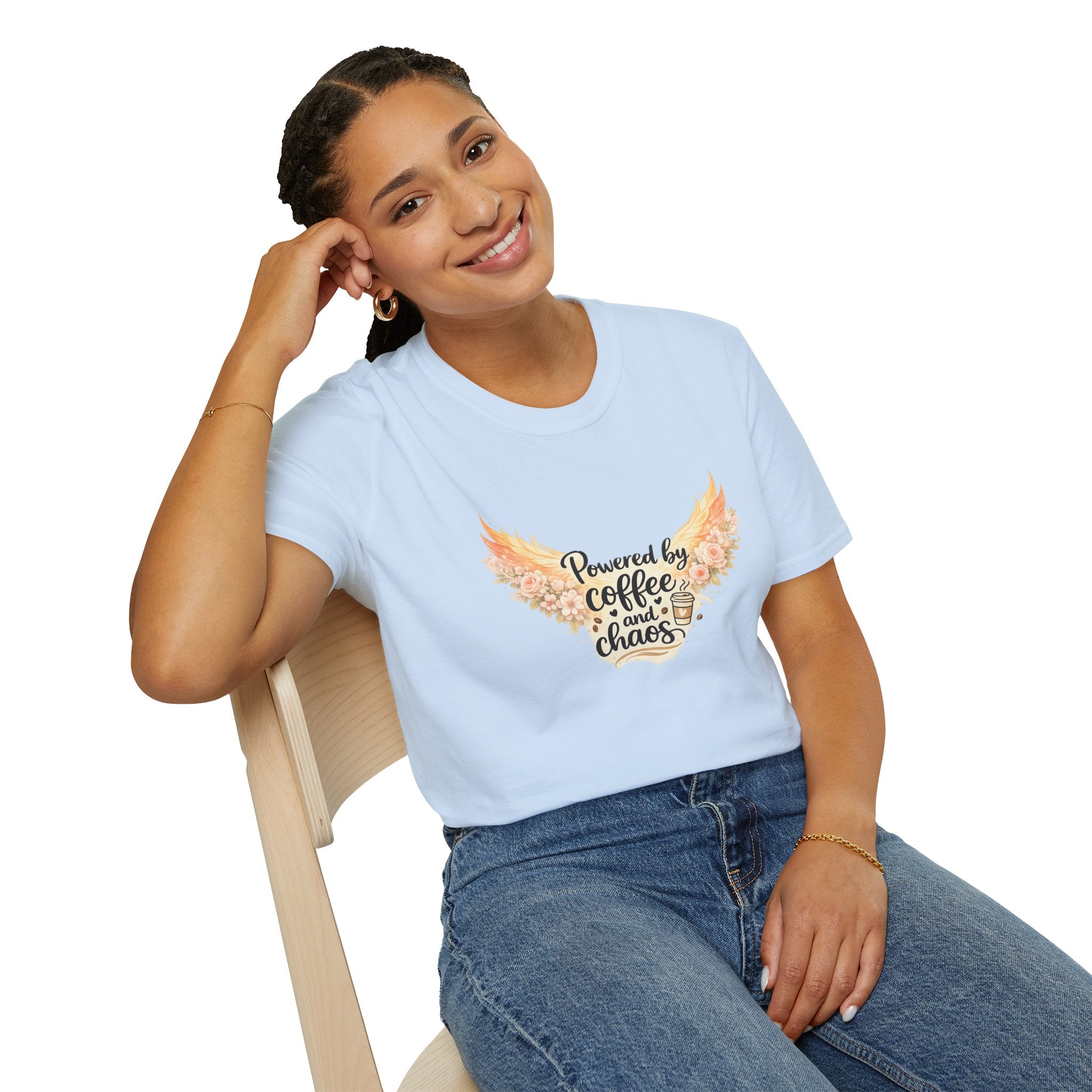 Powered by Coffee and Chaos Graphic Tee 