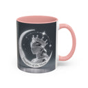 Daughter of the Moon Accent Coffee Mug — Celestial Crowned Woman 11/15oz US