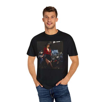 Vintage Glamour T-Shirt in different color options, showcasing retro fashion and versatility for any occasion.
